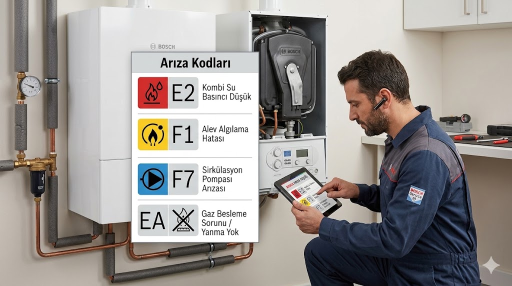 Bosch Kombi Arıza Kodları ve Çözümleri | İklim Kombi Servisi